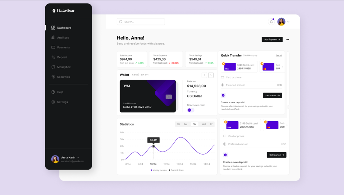 BrickBear Multi-Family Property Management Suite Dashboard